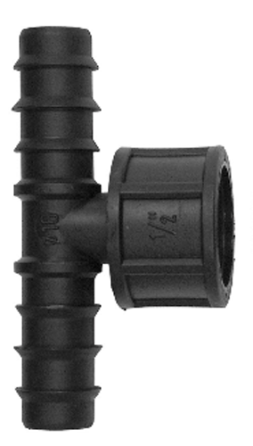 TEE 25MM THREADED FEMALE BSP 1/2 INCH THREADED BRANCH image 0