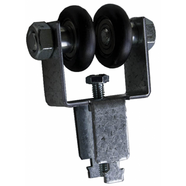 JUPITER 2 JOCKEY WHEEL CLAMP BKT WITH 2 X WHEELS image 0