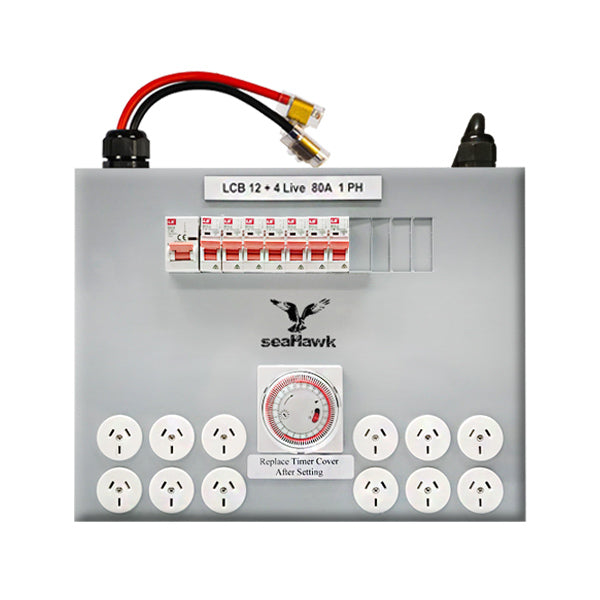 12 OUTLET + 4 LIVE LIGHT CONTROL BOARD - 12000W 80 AMP - NO DELAY STD MODEL image 0