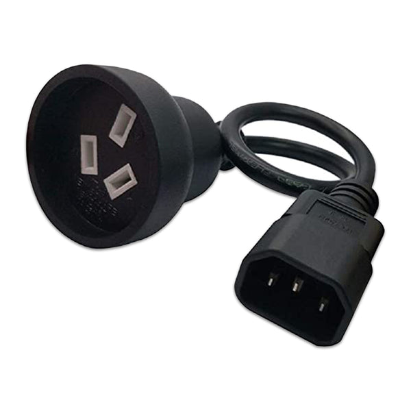 30CM MALE IEC TO FEMALE AUS ADAPTOR CABLE image 0