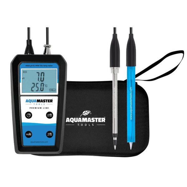AQUAMASTER H600 PRO SUBSTRATE PH - EC - PPM - TDS - TEMP HANDHELD INC CASE image 0