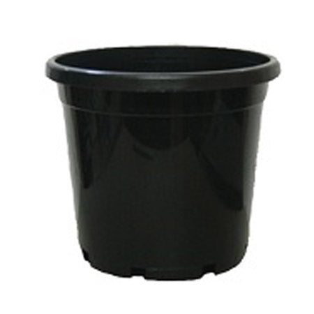 250MM STANDARD BLACK POT WITH HOLE NINE LITRE image 0