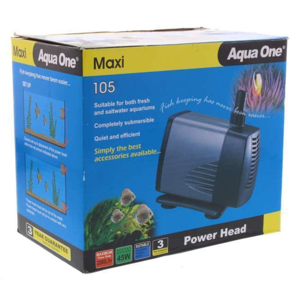 AQUA-ONE 105 POWER HEAD 2200 L/H-2.5 METRE HEAD image 0