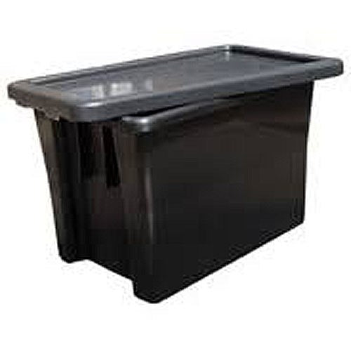 STACK &amp; NEST CRATE BLACK LID 656 X 425 X 32 image 0