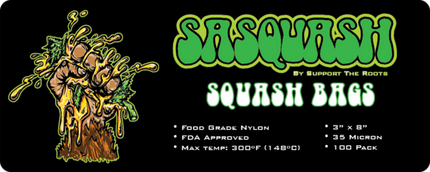 SASQUASH 35 MICRON FILTER BAGS - 100 Pack 3"x8" image