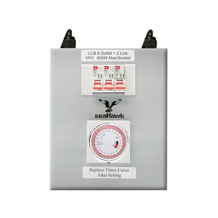 6 OUTLET + 2 LIVE LIGHT CONTROL BOARD 8000W 50 AMP + 2 X 15A LEADS image 0