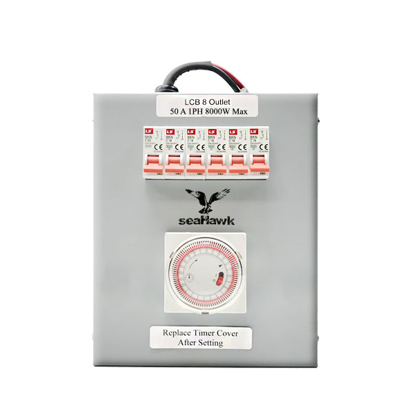 8 OUTLET LIGHT CONTROL BOARD 50 AMP SINGLE PHASE 8000W image 0