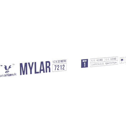 MYLAR - SILVER WITH BLACK BACKING 1.2 X 30 METRE ROLL image 0