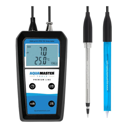 AQUAMASTER H600 PRO SUBSTRATE PH - EC - PPM - TDS - TEMP HANDHELD INC CASE image 1