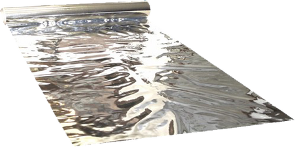 MYLAR - SILVER WITH BLACK BACKING 1.2 X 7.5 METRE ROLL image 1