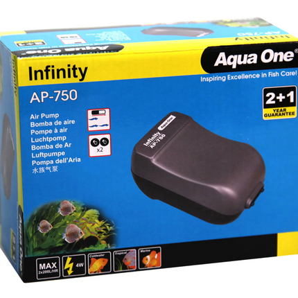 INFINITY AP-750 AIR PUMP TWIN 2 X 200LH WITH AIRLINE KIT image 0
