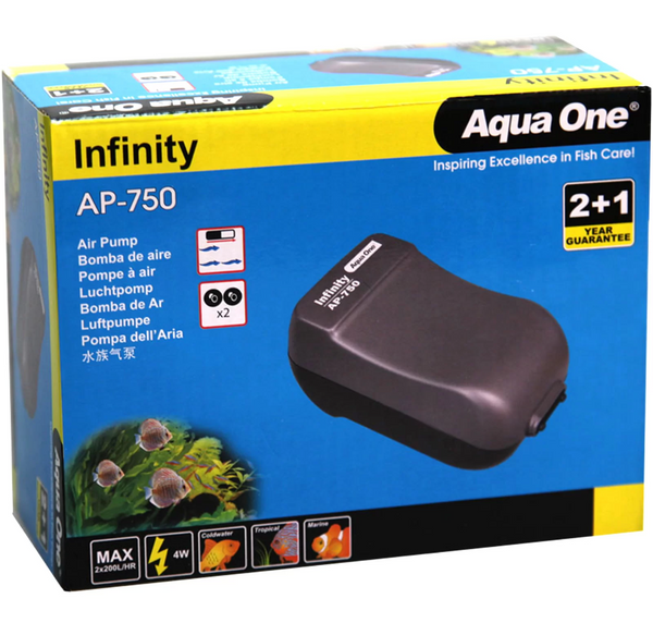 INFINITY AP-750 AIR PUMP TWIN 2 X 200LH WITH AIRLINE KIT image 0